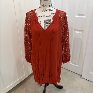 Promesa Rusty/Brick Red Mini dress